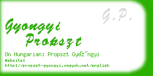 gyongyi propszt business card